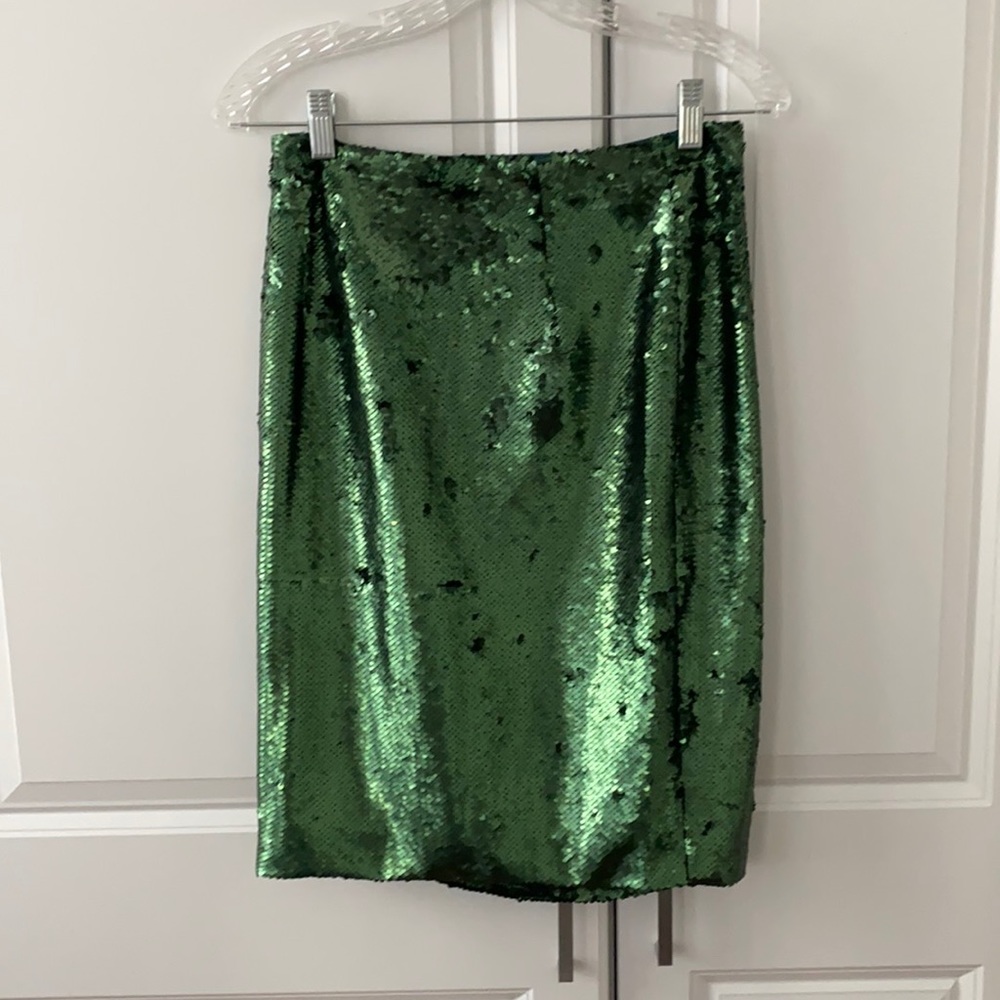 Green Sequin Pencil Skirt